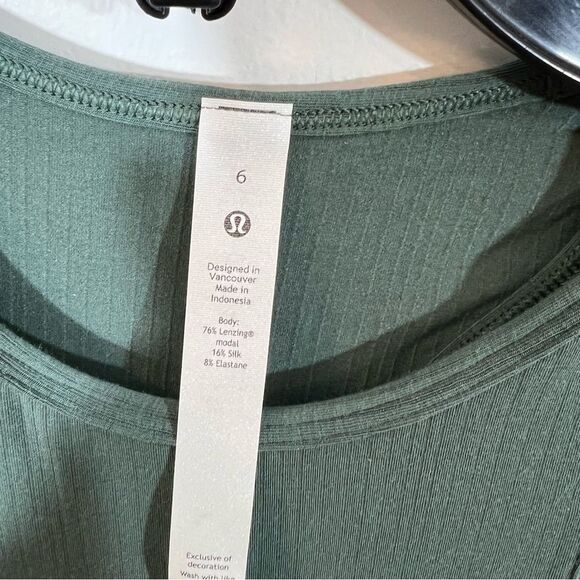 Lululemon Double-Strap Yoga Tank Top Size 6 Dark Forest W1EH6S NEW with tags - Picture 10 of 13